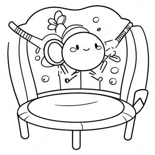 Trampoline Fun Coloring Page 61046-50618