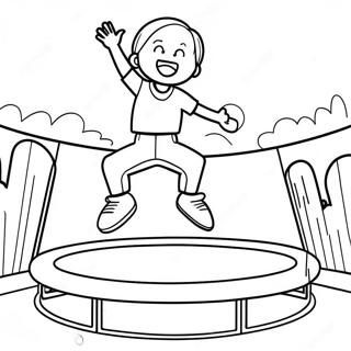 Trampoline Fun Coloring Page 61046-50619