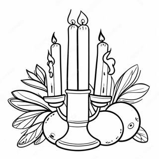 Shabbat Candles Coloring Page 61056-50646