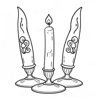 Shabbat Candles Coloring Page 61056-50647