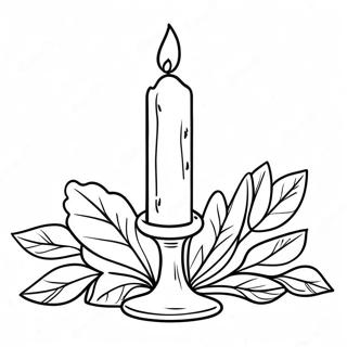 Beautiful Shabbat Candles Coloring Page 61057-50644