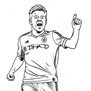 Kevin De Bruyne Action Shot Coloring Page 61076-50640