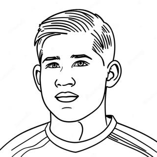 Kevin De Bruyne Dribbling Coloring Page 61077-50650