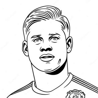 Kevin De Bruyne Dribbling Coloring Page 61077-50651