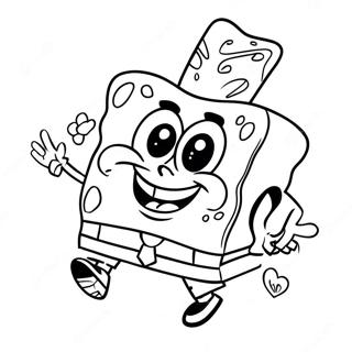 Spongebob Valentines Coloring Page 61086-50654