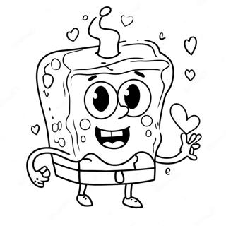 Spongebob Valentines Coloring Page 61086-50655