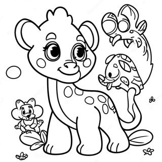 Detailed Jungle Animals Coloring Page 61097-50668