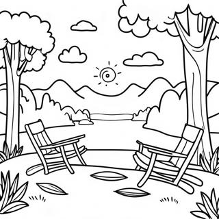 Relaxing Nature Scenery Mindfulness Coloring Page 61107-50672