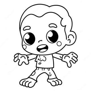 Cute Cartoon Zombie Coloring Page 61147-50702