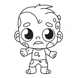 Cute Cartoon Zombie Coloring Page 61147-50703