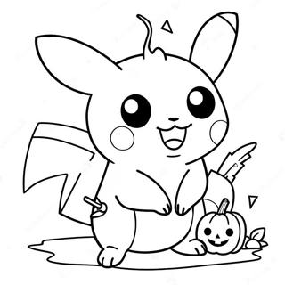 Halloween Pikachu Coloring Page 6114-4883