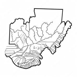 West Virginia State Outline Coloring Page 61156-50714