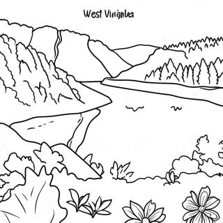 West Virginia State Outline Coloring Page 61156-50716