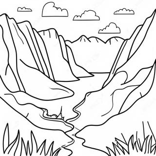 Beautiful West Virginia Mountains Coloring Page 61157-50711