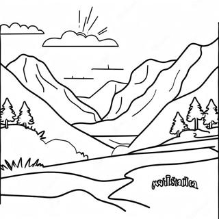 Beautiful West Virginia Mountains Coloring Page 61157-50712