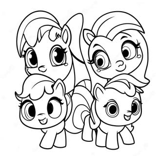 Cute My Little Pony Cutie Mark Crew Friends Coloring Page 61177-50729