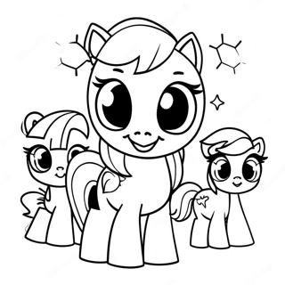 Cute My Little Pony Cutie Mark Crew Friends Coloring Page 61177-50730