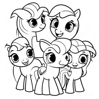 Cute My Little Pony Cutie Mark Crew Friends Coloring Page 61177-50732