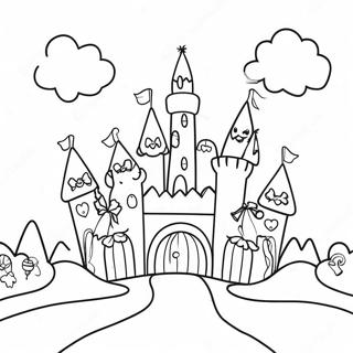 Colorful Candyland Castle Coloring Page 61207-50753