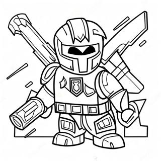 Heroic Nexo Knights In Battle Coloring Page 61227-50774