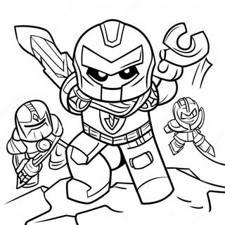 Heroic Nexo Knights In Battle Coloring Page 61227-50775