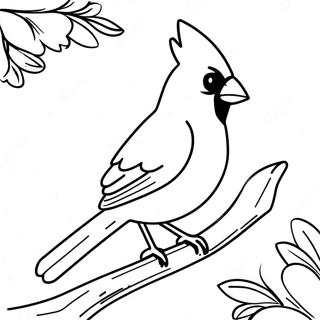 Realistic Cardinal Bird Coloring Page 61246-50782