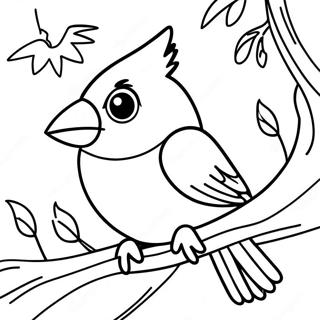 Realistic Cardinal Bird Coloring Page 61246-50783