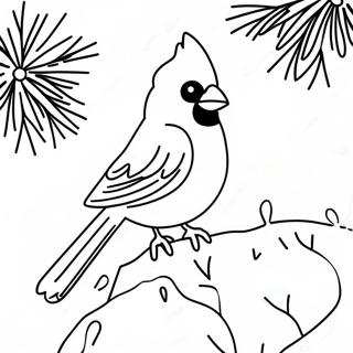 Realistic Cardinal Coloring Pages