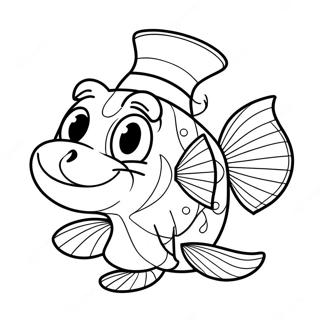 Cat In The Hat Fish Coloring Page 61266-50796