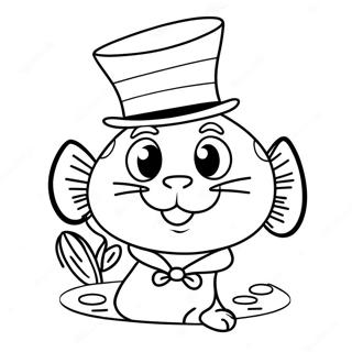 Cat In The Hat Fish Coloring Pages