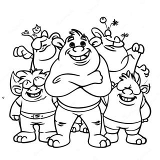 Trollstopia Characters Coloring Page 61297-50825