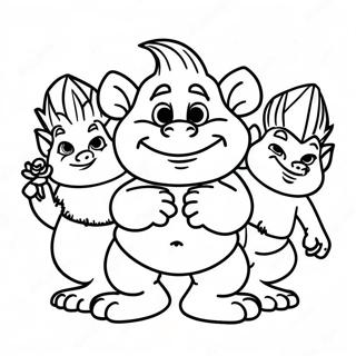 Trollstopia Characters Coloring Page 61297-50826