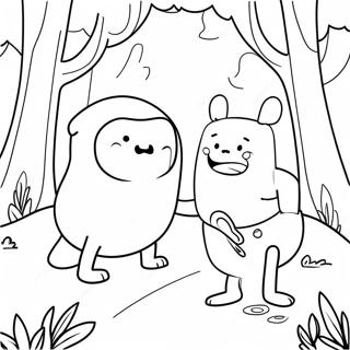 Finn And Jake In A Magical Forest Coloring Page 612-489