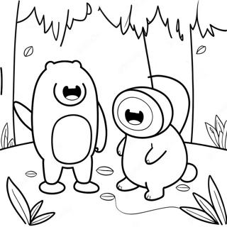 Finn And Jake In A Magical Forest Coloring Page 612-491