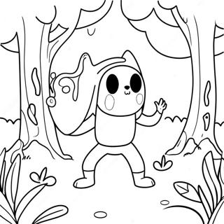 Finn And Jake In A Magical Forest Coloring Page 612-492