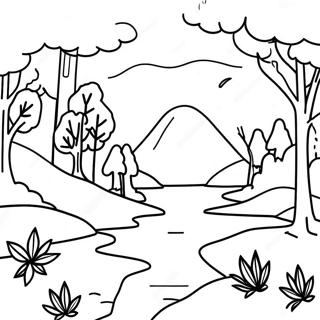 Calm Nature Scene Coloring Page 61346-50858