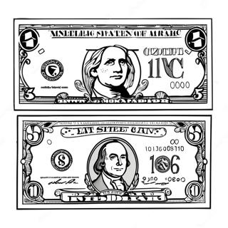 Dollar Bill Coloring Page 61356-50872