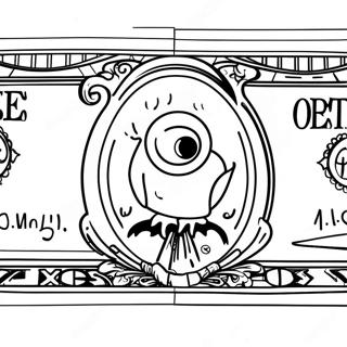 Cute Dollar Bill With Eyes Coloring Page 61357-50873