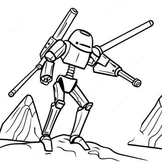 Battle Droid In Action Coloring Page 61407-50909