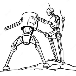 Battle Droid In Action Coloring Page 61407-50912