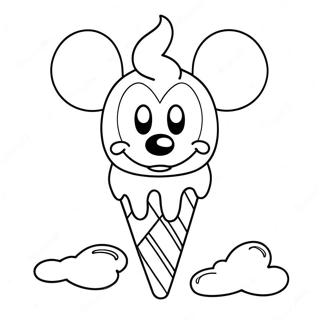 Mickey Mouse Ice Cream Cone Coloring Page 61416-50914