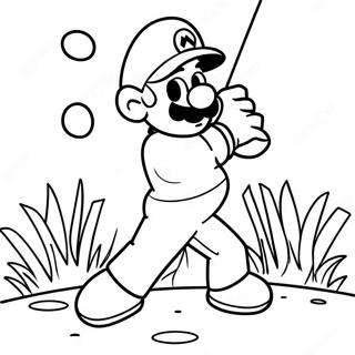 Mario Golf Coloring Page 61436-50936