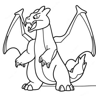 Fiery Gigantamax Charizard Coloring Page 61447-50940