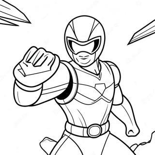 Beast Morphers Red Ranger In Action Coloring Page 61457-50953