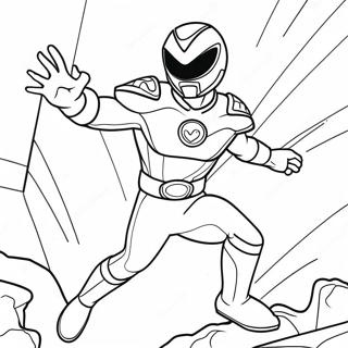 Beast Morphers Red Ranger In Action Coloring Page 61457-50954