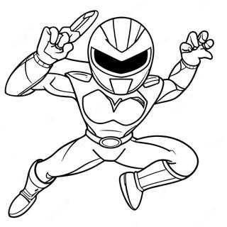 Beast Morphers Red Ranger In Action Coloring Page 61457-50955