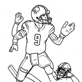 Joe Burrow In Action Coloring Page 6145-4909