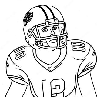 Joe Burrow In Action Coloring Page 6145-4910