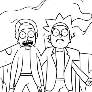 Rick And Morty Adventure Coloring Page 61467-50959