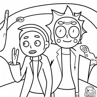 Rick And Morty Adventure Coloring Page 61467-50960